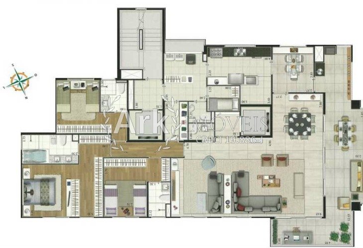 Apartamento 3 suítes 300 m Metrô Chácara Klabin